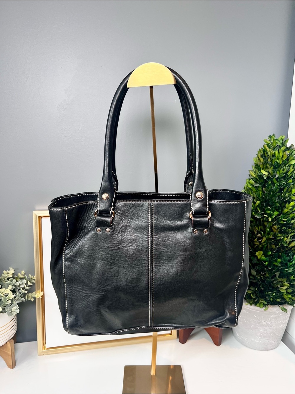 Kate Spade Front Pocket Quinn Tote in Black Leather with COA - Picture 4 of 16